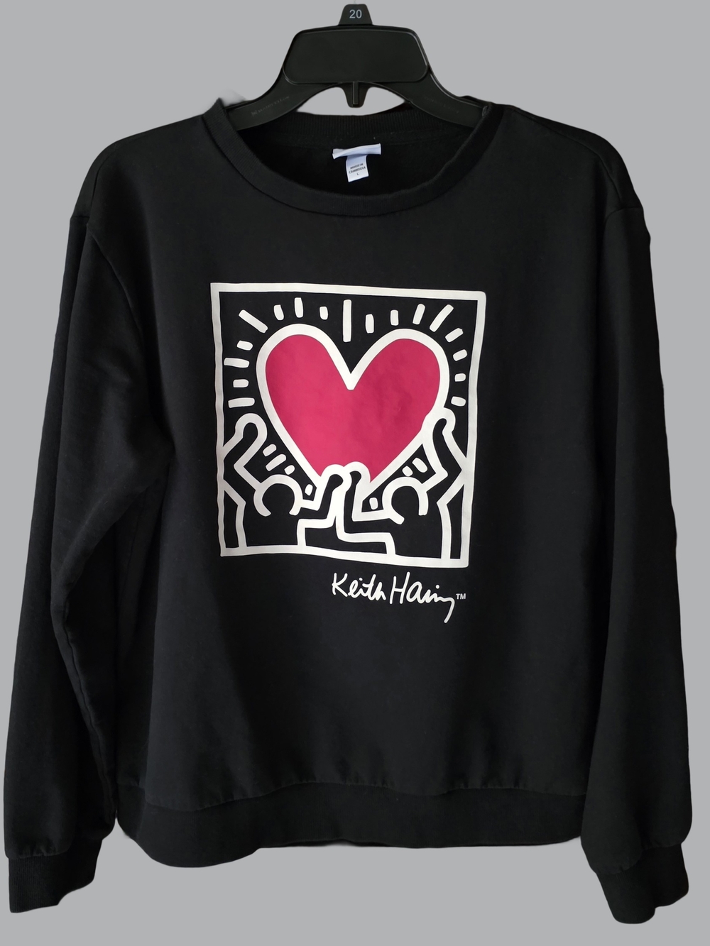 Keith Haring Black Graphic Long Sleeve Shirt
